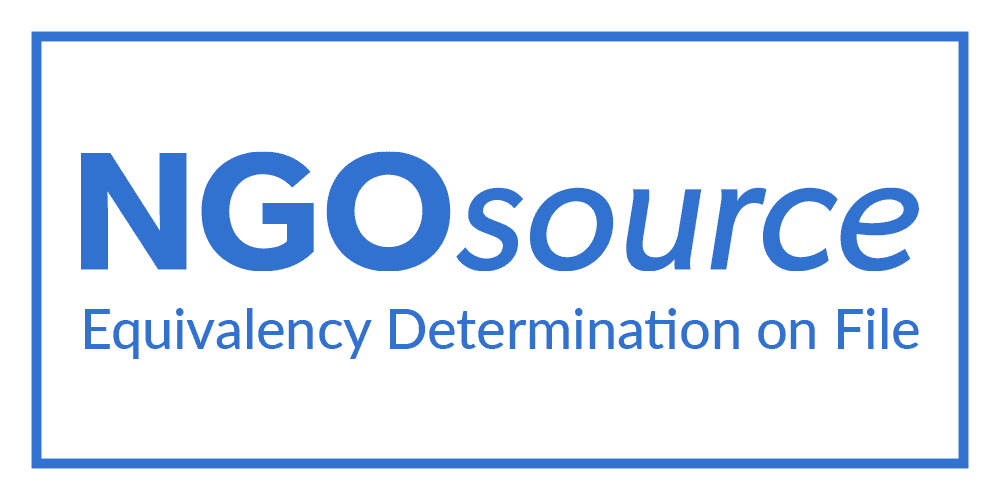 NGOsource: Equivalency Determination on File.